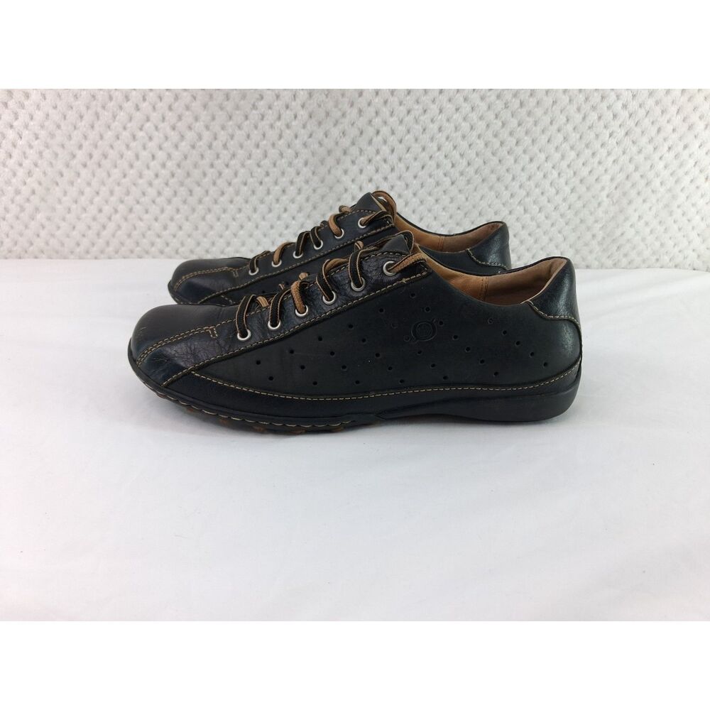 Born Hawkeye Black Leather Oxford Sneakers Women's 9 **READ**